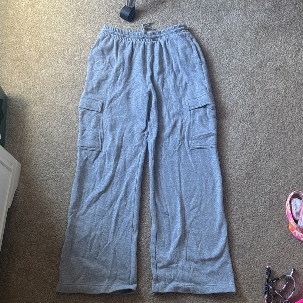 Gray Cargo Sweatpants
